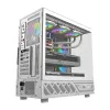 Computer case DarkFlash DS950V with built-in display, white, includes 6 fans