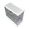 Computer case DarkFlash DS950V with built-in display, white, includes 6 fans
