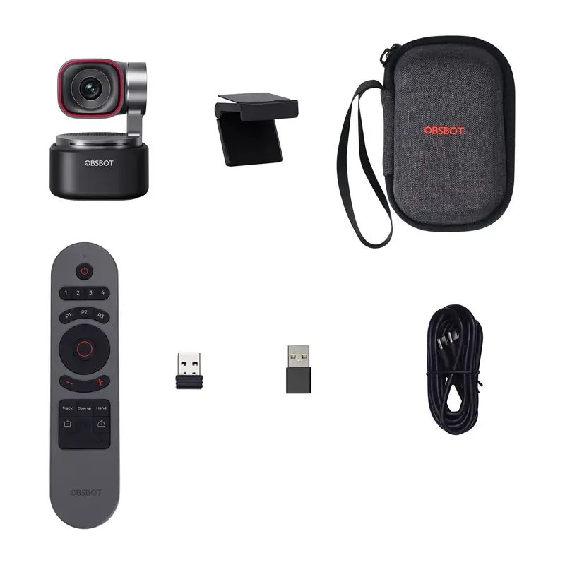OBSBOT Tiny 3 Remote Combo — compact AI webcam with remote control