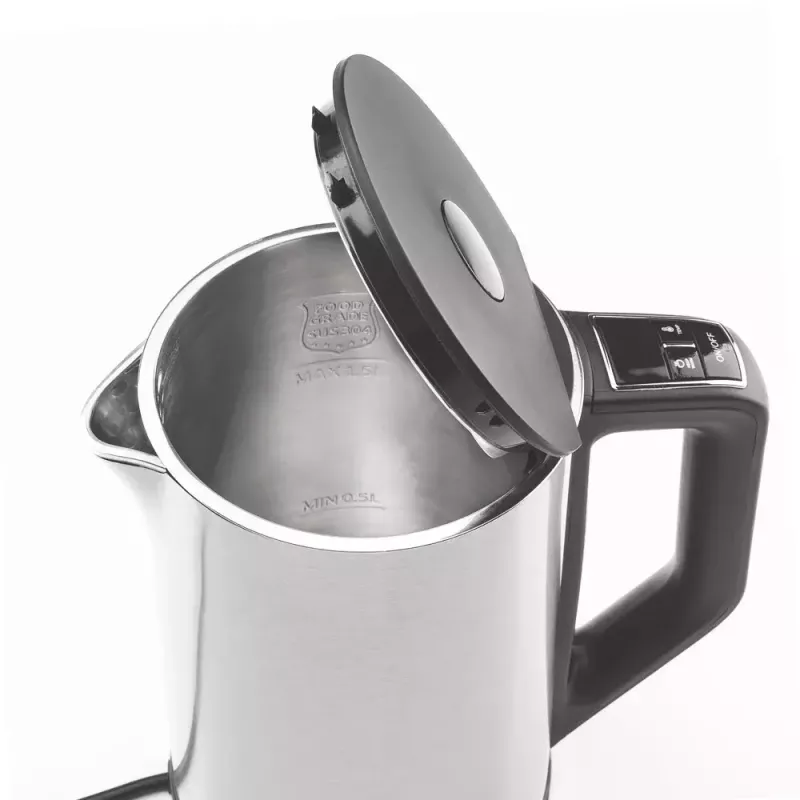 Electric kettle GASTROBACK Design Cool Touch 1.5 L 2200 W, Stainless steel/Black