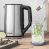Electric kettle GASTROBACK Design Cool Touch 1.5 L 2200 W, Stainless steel/Black