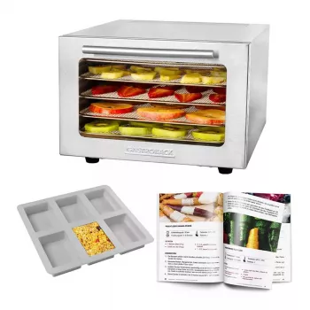 Food dryer GASTROBACK Mini Professional 400 W, stainless steel, timer up to 24 h, 282×347×206 mm