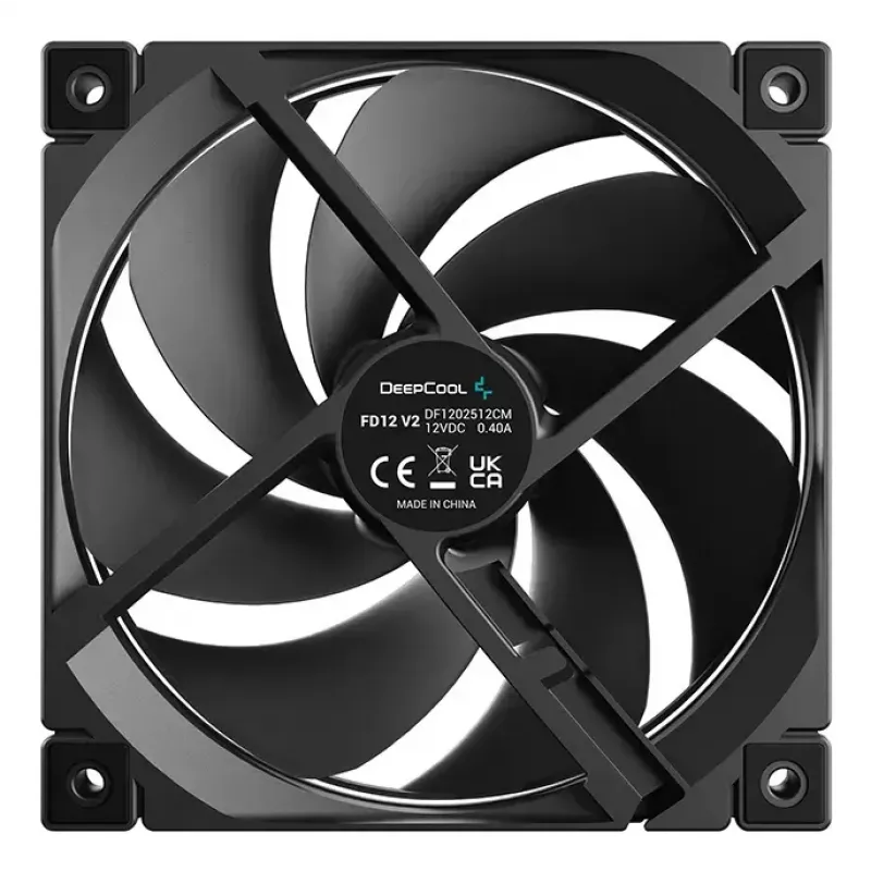 Computer case fan DeepCool FD12 V2 120 mm Black, 500–2500 RPM, Hydraulic bearing, 4 pcs