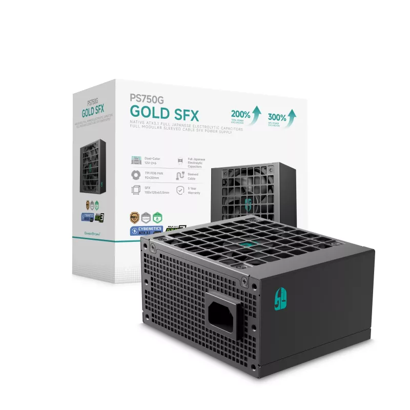 Power supply unit DeepCool Gamer Storm PS750G 750 W ATX 20+4 pin, FDB fan 92 mm, black