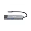 Equip 5 in 1 Multifunctional Adapter, 2.5GbE, USB-A x 2, USB-C x 1, USB-C , 100W USB PD