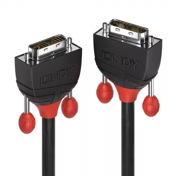 Lindy 10m DVI-D Single Link Cable, Black Line, 10 m, DVI-D, DVI-D, Male, Male, Black