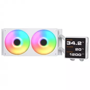 All-in-one CPU liquid cooler Cougar Poseidon Vistek Pro 240, ARGB, 120 mm fans, white
