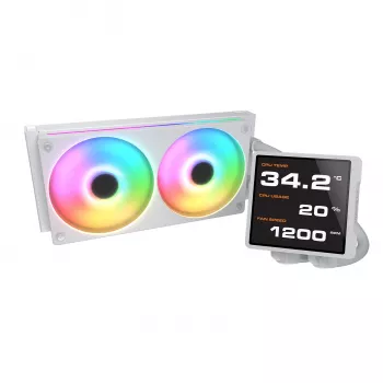 All-in-one CPU liquid cooler Cougar Poseidon Vistek Pro 240, ARGB, 120 mm fans, white