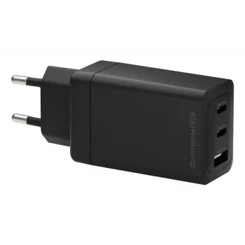 dbramante1928 re-charge IT EU wall charger — 2× USB‑C 65W + 1× USB‑A, indoor, AC, black