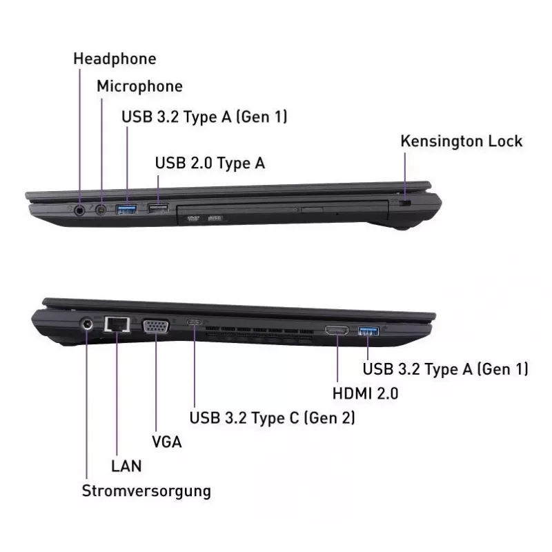 TERRA Mobile 1516R Intel® Core™ i5 i5-1334U Laptop 39.6 cm (15.6 inch) Full HD 16 GB DDR4-SDRAM 1 TB SSD Wi-Fi 6 (802.11ax) Windows 11 Pro German Black