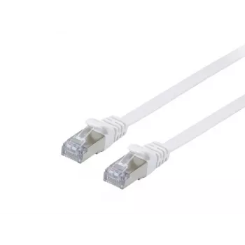 Equip Cat.6A U/FTP Flat Patch Cable, 0.5m, White