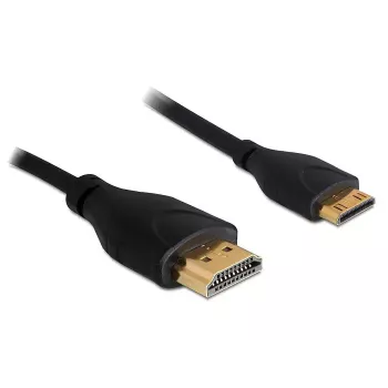 HDMI Cable Ethernet A -> mini C St/St 1.00m slim DELOCK 83132