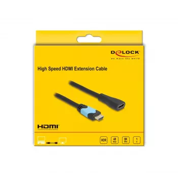 DeLOCK High Speed HDMI extension cable 48 Gbps 8K 60 Hz 1 m