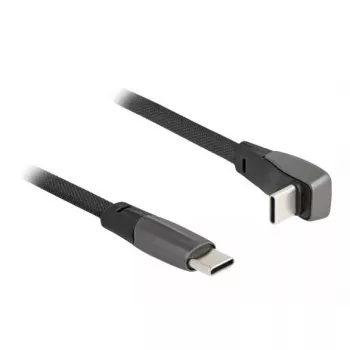 DeLOCK USB 2.0 Flat Ribbon Cable USB Type-C male to male PD 3.0 60W 1m black