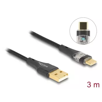DeLOCK USB 2.0 Cable Type-A male to Type-C male 60W 3m