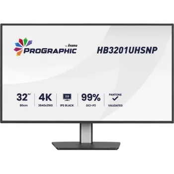 IIYAMA 32 inch ProGraphic HB3201UHSNP-B1 4K UHD IPS LCD monitor with USB-C and DisplayPort