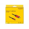 DeLOCK USB Type-C to HDMI Cable 8K 60Hz HDR 3m Red