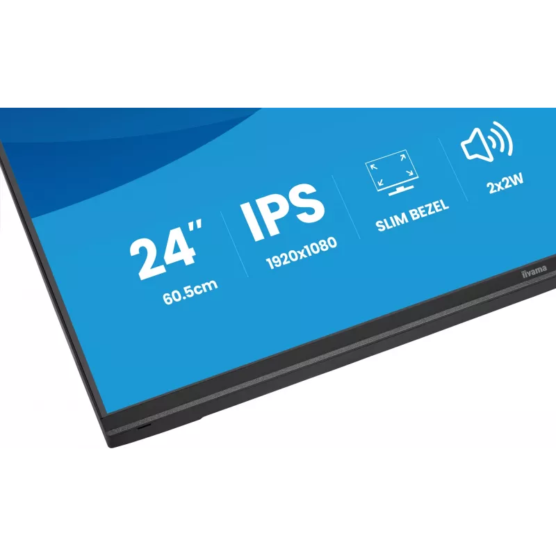 IIYAMA ProLite X2497HSU-B1 monitor 23.8 inch (60.5 cm) Full HD IPS 1920×1080 4 ms USB‑C 2×, speakers, VESA, black