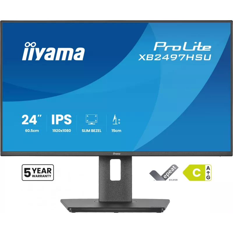 iiyama ProLite XB2497HSU-B1 computer monitor 60.5 cm (23.8 inch) 1920 x 1080 pixels Full HD LED Black