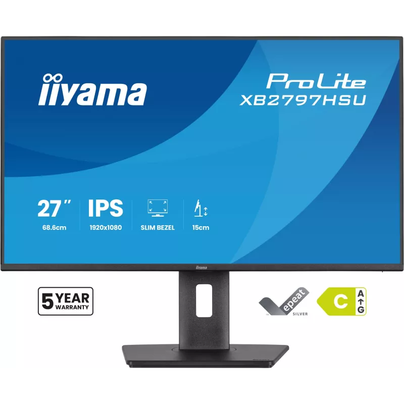 iiyama ProLite XB2797HSU-B1 computer monitor 68.6 cm (27 inch) 1920 x 1080 pixels Full HD LED Black
