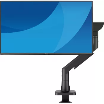 Monitor desk mount IIYAMA DS6001C-B1 for 49 inch (124.5 cm) screens, clamp/grommet, VESA 75x75–100x100, height adjustable, tilt -60–50°, black