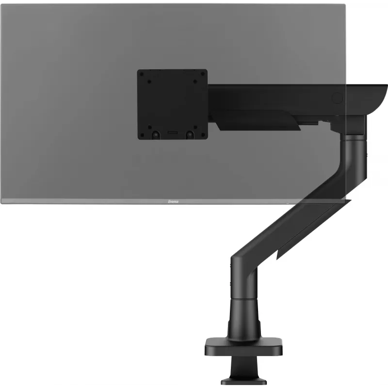 Monitor desk mount IIYAMA DS6001C-B1 for 49 inch (124.5 cm) screens, clamp/grommet, VESA 75x75–100x100, height adjustable, tilt -60–50°, black