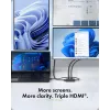 ICY BOX Adapter USB Type-C to 3x HDMI, USB 3.2 Gen 2 (3.1 Gen 2) Type-C, HDMI, 10000 Mbit/s, 144 Hz, 3840 x 2160, 7680 x 4320, 7680 x 4320 pixels