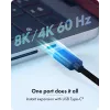 ICY BOX Adapter USB Type-C to 3x HDMI, USB 3.2 Gen 2 (3.1 Gen 2) Type-C, HDMI, 10000 Mbit/s, 144 Hz, 3840 x 2160, 7680 x 4320, 7680 x 4320 pixels