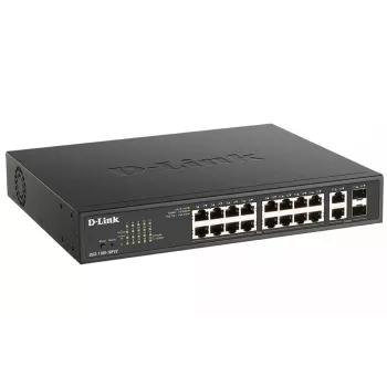 D-Link DGS-1100-18PV2 network switch Managed L2 Gigabit Ethernet (10/100/1000) Power over Ethernet (PoE) 1U Black