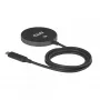 Wireless Charger pad CLUB3D CAC-3027 Qi2 25W MagSafe-compatible magnetic pad, DC indoor charger, 1 m cable, black