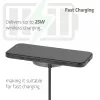 Wireless Charger pad CLUB3D CAC-3027 Qi2 25W MagSafe-compatible magnetic pad, DC indoor charger, 1 m cable, black