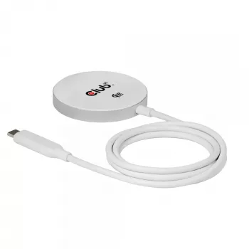 Wireless Charger club 3d CAC-3026 25W Qi2 magnetic pad, Qi 2.2 MagSafe compatible, 1 m cable, white