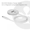 Wireless Charger club 3d CAC-3026 25W Qi2 magnetic pad, Qi 2.2 MagSafe compatible, 1 m cable, white