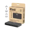 KVM switch club 3d Dual USB-C to HDMI, 2‑port, 4K UHD 3840x2160, USB-C console, 65W PD, black