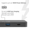 KVM switch club 3d Dual USB-C to HDMI, 2‑port, 4K UHD 3840x2160, USB-C console, 65W PD, black