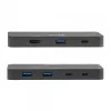 KVM switch club 3d Dual USB-C to HDMI, 2‑port, 4K UHD 3840x2160, USB-C console, 65W PD, black