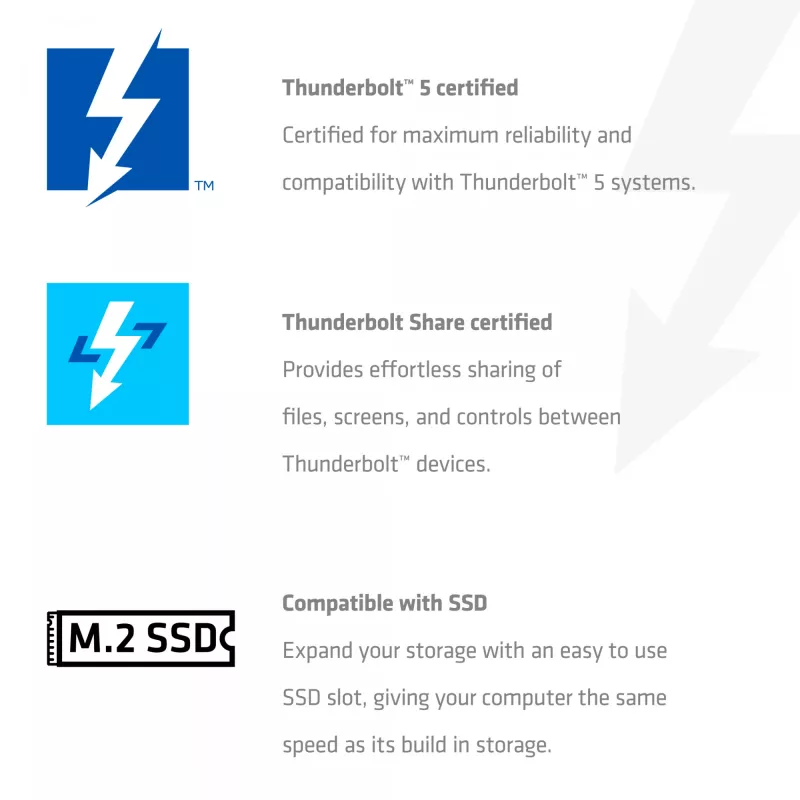 Docking station CLUB3D CSV-2562 Thunderbolt 5, M.2 SSD, 2×HDMI 8K60Hz, 180W, 120 Gbit/s