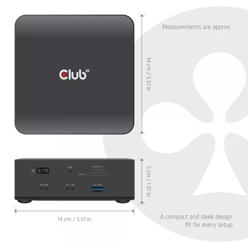 Docking station CLUB3D CSV-2562 Thunderbolt 5, M.2 SSD, 2×HDMI 8K60Hz, 180W, 120 Gbit/s