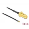 Coaxial Cable DeLOCK 12660 0.5m RP-SMA MHF 4L LK Black