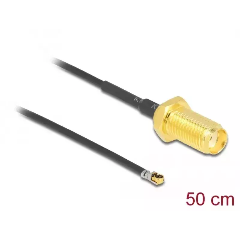 Coaxial Cable DeLOCK 12666 0.5 m SMA MHF 4L LK Black