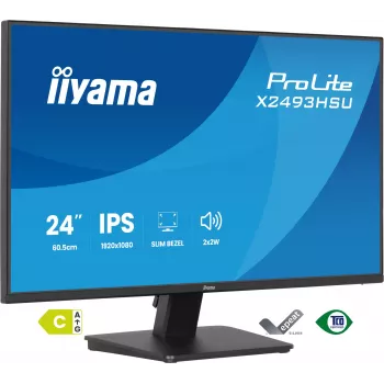 Monitor IIYAMA X2493HSU-B1 24 inch (60.5 cm) IPS 16:10 HDMI DisplayPort 2×USB