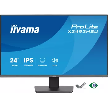 Monitor IIYAMA X2493HSU-B1 24 inch (60.5 cm) IPS 16:10 HDMI DisplayPort 2×USB