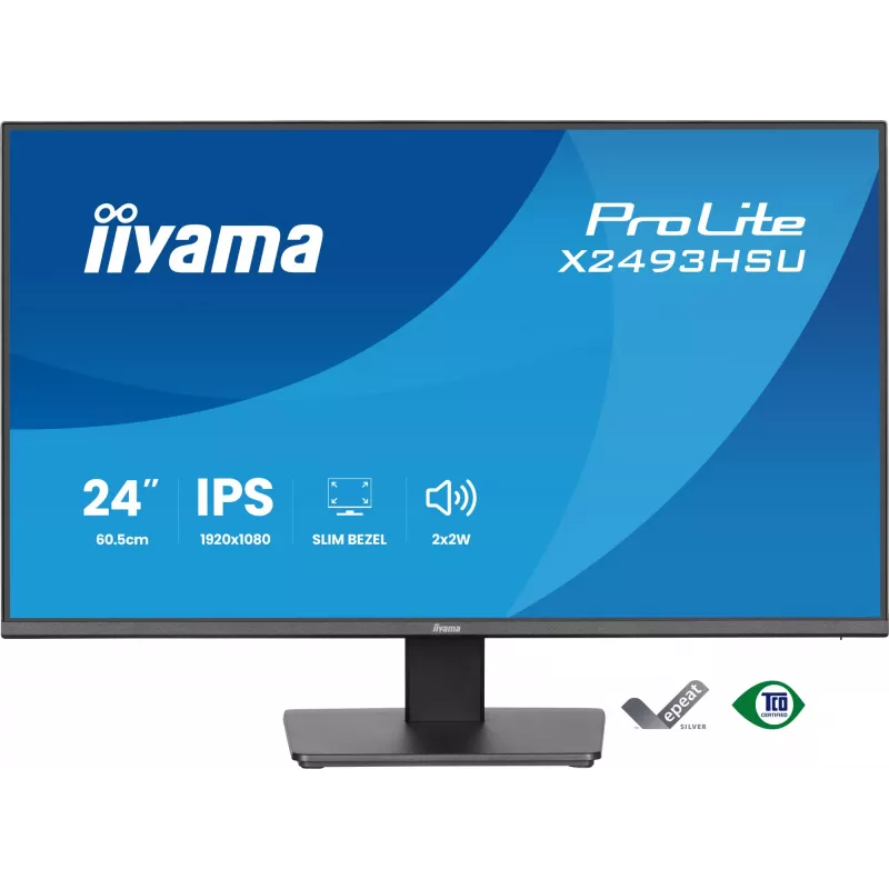 Monitor IIYAMA X2493HSU-B1 24 inch (60.5 cm) IPS 16:10 HDMI DisplayPort 2×USB