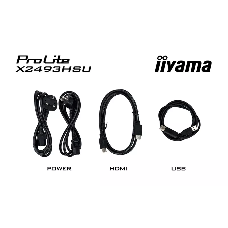 Monitor IIYAMA X2493HSU-B1 24 inch (60.5 cm) IPS 16:10 HDMI DisplayPort 2×USB