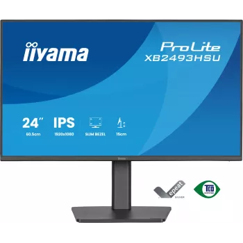 Computer monitor IIYAMA ProLite XB2493HSU-B1 23.8 inch (60.5 cm) Full HD IPS LED, 1920×1080, 1 ms, 178° viewing angles, USB hub, speakers, black