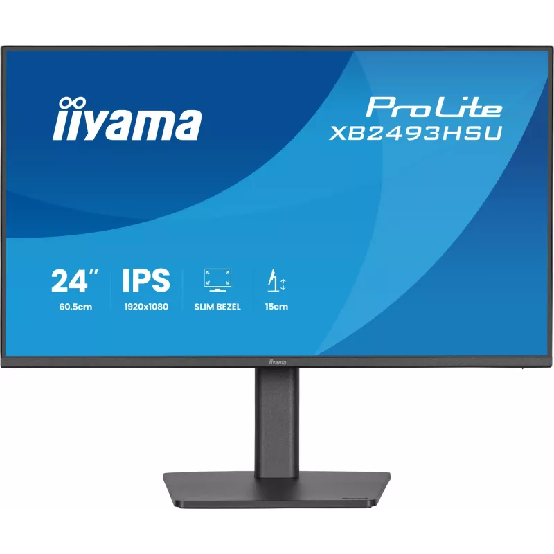 Computer monitor IIYAMA ProLite XB2493HSU-B1 23.8 inch (60.5 cm) Full HD IPS LED, 1920×1080, 1 ms, 178° viewing angles, USB hub, speakers, black
