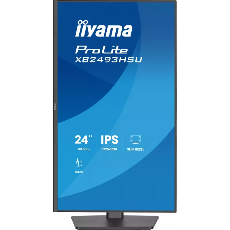 Computer monitor IIYAMA ProLite XB2493HSU-B1 23.8 inch (60.5 cm) Full HD IPS LED, 1920×1080, 1 ms, 178° viewing angles, USB hub, speakers, black