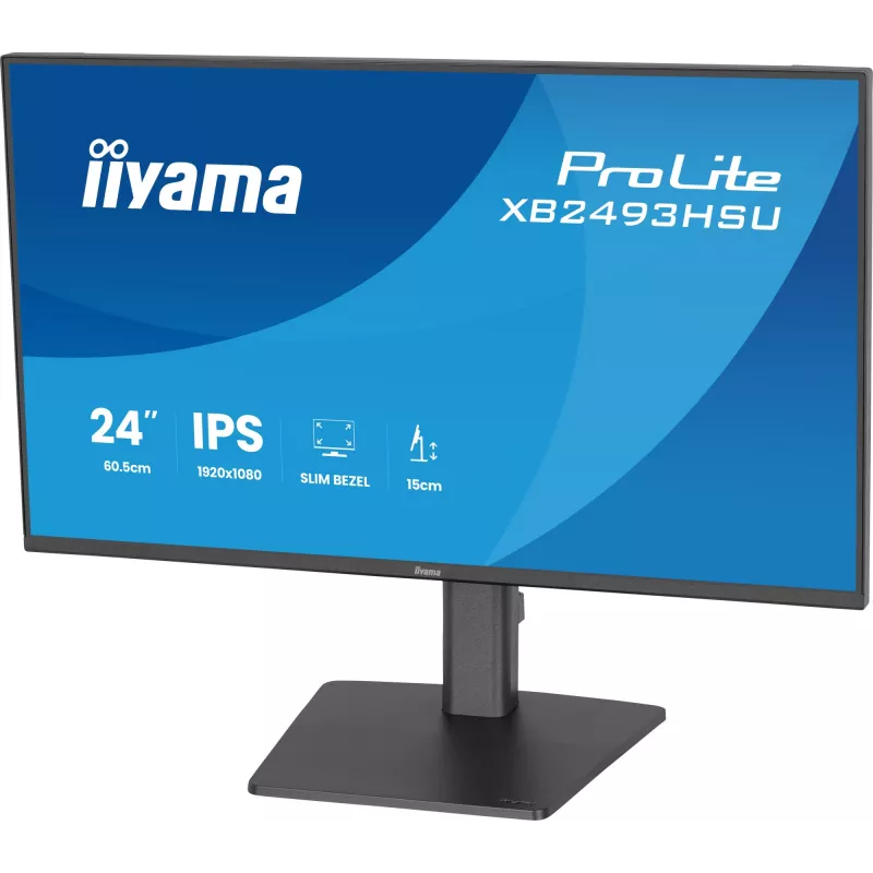 Computer monitor IIYAMA ProLite XB2493HSU-B1 23.8 inch (60.5 cm) Full HD IPS LED, 1920×1080, 1 ms, 178° viewing angles, USB hub, speakers, black