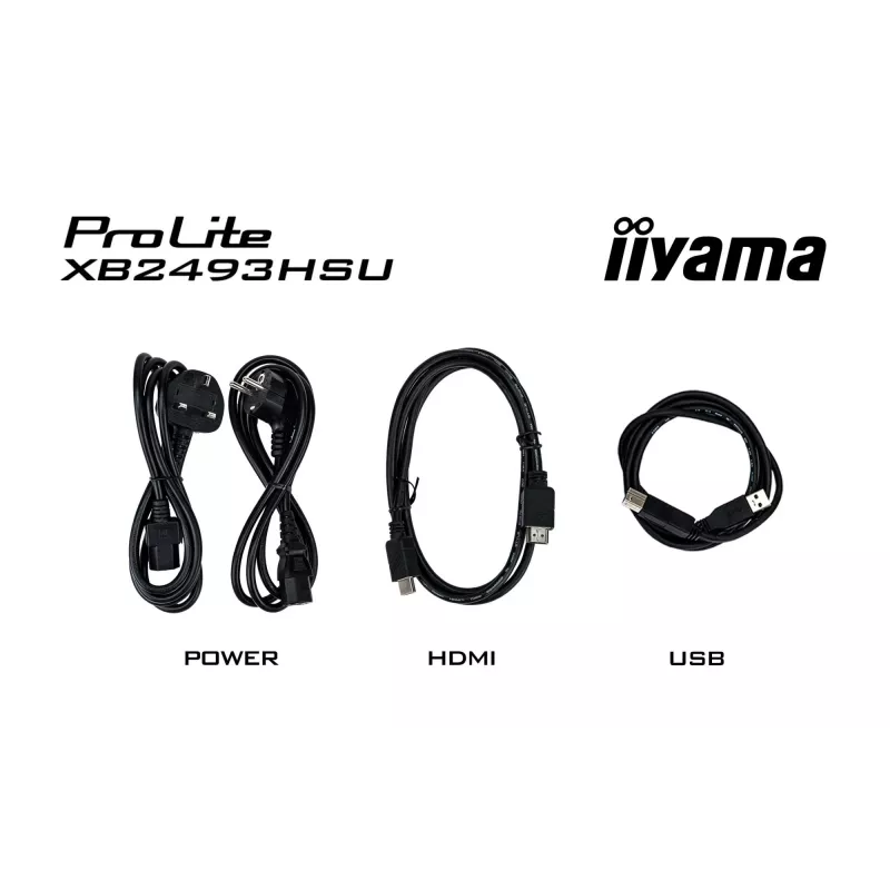 Computer monitor IIYAMA ProLite XB2493HSU-B1 23.8 inch (60.5 cm) Full HD IPS LED, 1920×1080, 1 ms, 178° viewing angles, USB hub, speakers, black