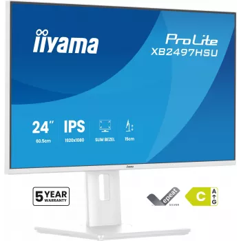 iiyama ProLite XB2497HSU-W1 computer monitor 60.5 cm (23.8 inch) 1920 x 1080 pixels Full HD LED White